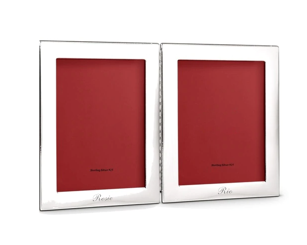 Double Sterling Silver Hinged Picture Frame – Brenda Himmel Stationery